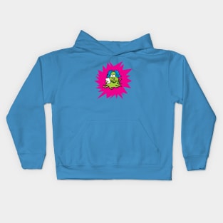 MONSTER WORKING ON IPAD TABLET Kids Hoodie